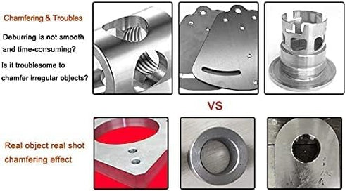 10PC Turning Carbide Indexable Inserts for mini Pneumatic Chamfering Machine, Tungsten Steel Replaceable Blade Lather Turning Tool Bit, Metal Cutt...