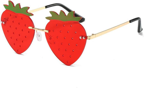 Unique Ladies Strawberry Sunglasses Cute Sunglasses Are Used For Party Carnival Halloween Christmas Glasses...