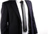 Men's Skinny Tie Handmade PU Leather Black Narrow Necktie...