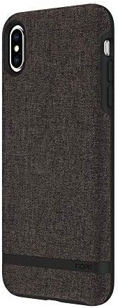Incipio Carnaby Stylish Slim Protective Case for iPhone Xs Max (6.5") with Soft Premium Fabric and Anti-Slip Grip - Gray...
