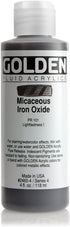 Golden Fluid Acrylic, 4 Ounce Bottle, Iridescent Mica Iron Ox...