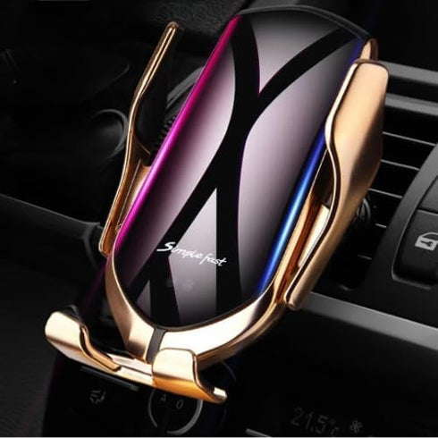 Car Wireless Charger Magnetic Automatic Car Mount Phone Holder for iPhone 15 Pro Max 14 Pro Max Samsung Galaxy Note 10w Fast Charger (Gold)...