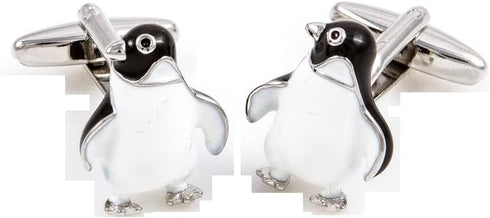 Penguin Formal Happy Dancing Feet Pair Cufflinks in a Presentation Gift Box & Polishing Cloth...