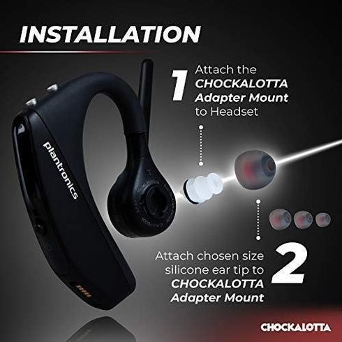 1-Pack in-Ear Tip Adapter Mount compatible with Plantronics Poly Voyager 5200 & Voyager Legend Headset (includes 3-Piece S/M/L Silicone Ear Tips)...