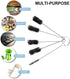 5Pcs Black Nylon Cleaning Bottle Brush Pipe Cleaning Brushes Tube Brushes Tube Bottle Straw Washing Cleaner Bristle Kit Tool Cleaning Tools...