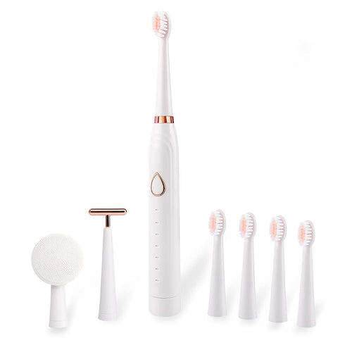 Electric Toothbrush for Adults, Smart Timer & Sonic Cleaning Toothbrush Electric, with 6 Brushing Modes, Brushing Cleansing Massage 3-in-1 Multifu...