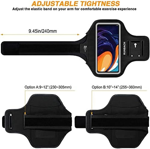 Running Armband for Samsung Galaxy A70/A60/A51/A50/A32/A30/A20/A10E/A10/A9/A9 Pro/M11/M21/M31,Sweatproof Running Exercise Bag for Samsung Phone...