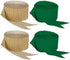 Green and Dark Metallic Gold Crepe Paper Streamers (2 Rolls Each Color) MADE IN USA!...