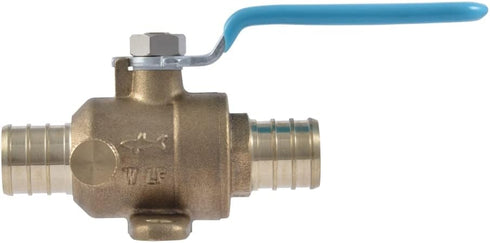 SharkBite 3/4 Inch Crimp Ball Valve with Mounting Tabs and Drain, Brass Plumbing Fitting, PEX Pipe, PE-RT, UC24616Z...