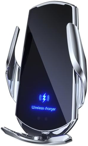HITech Pro Upgraded Smart 15W Qi Fast Car Wireless Charger Holder AirVent Mount, with Magnetic Connectors, Compatible with All Wireless Charging M...
