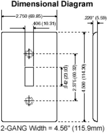 Leviton 80714-I 1-Gang No Device Blank Wallplate, Standard Size, Thermoplastic Nylon, Box Mount, Ivory...