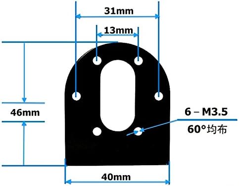 Black 37mm DC Gear Motors Mounting Bracket, Iron Anti-Rust Gearbox L-Shape Fixed Seat, Gear Reduction Motor Holder...