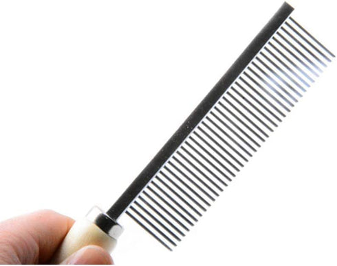Dog & Cat Combs For Grooming Long Haired Cats & Dogs - Pet Dog Cat Comb Stainless Steel Pin Teeth Wooden Handle Grooming Fur Hair Brush - Comb Rem...