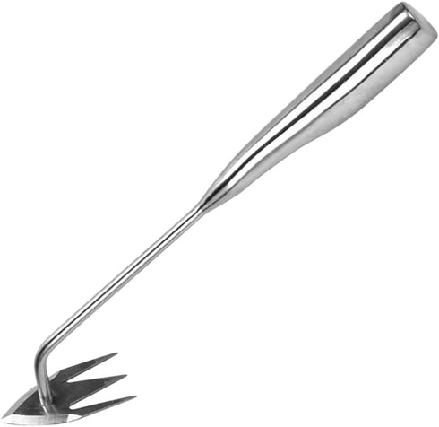 Garden Weeder Hand Tool,Ergonomic Weeding Tools,Stainless Steel Base Easy Weed Removal and Deeper Digging for Planting and Weeding V (Stainless St...