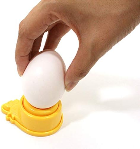 Seki Japan Egg Pierce, Egg Hole Puncher, Hard Boiled Egg Peeler, Egg Pricker to Get a Good Hard Boiled Egg, Kawaii Chikin Shape, Yellow...
