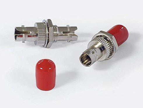 ST to ST Coupler - 10 Pack - ST Connector/ST Fiber Optic Coupler for Extending ST Fiber Cables - Fiber Optic Cable Connectors with twist and turn ...