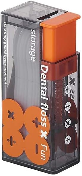 Portable Floss Dispenser 1 Box, Portable Floss Sticks (Includes 100 Adult Floss Sticks), Floss Toothpick Holder, Best Oral Care Tool for Cleaning ...
