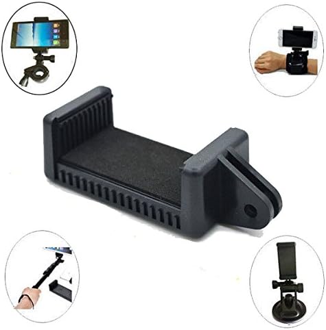| Universal Smartphone Holder w/GoPro Style Mount Attachment, Tripod Adapter & Screw Adapter for Any Phone. Connect Your Smartphone to Any GoPro M...