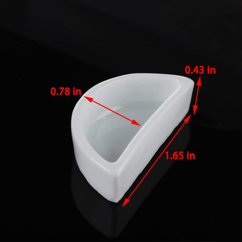 6 Pcs Spider Micro Water Bowl Hermit Crab Mini Ceramic Dish for Spider Hermit Crab Tarantula Millipede (Semicircle Shape)...