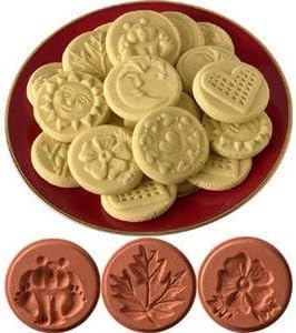 Terra Cotta Cookie Stamps for Baking, Oven & Dishwasher Safe - Cookie Cutter, Molder, Stamper Press, Ideal for Cookies, Polvoron, Pastry, Shortbre...