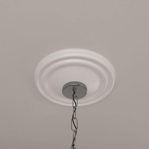 Ekena Millwork CM12RE Reece Ceiling Medallion, 12"OD x 1 3/4"P (Fits Canopies up to 2 3/8"), Factory Primed...
