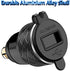 iMESTOU Aluminium DIN Hella USB Plug to Dual USB Charger Adapter with LED Voltmeter Waterproof for 12V/24V BMW Ducati Motorcycles......
