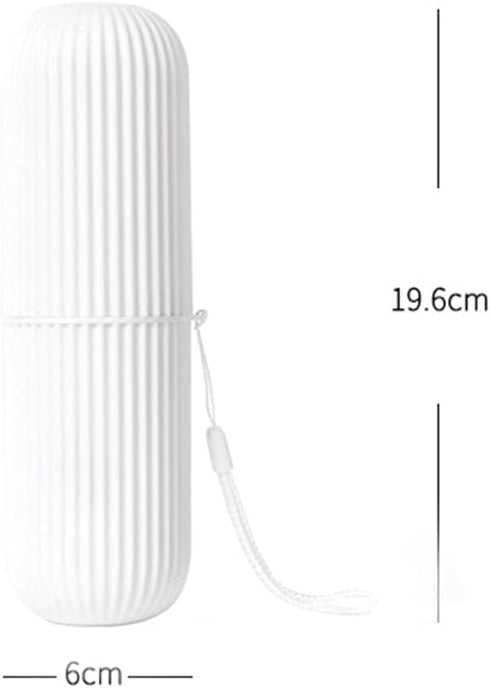 Toothbrush Travel Case, Portable Toothbrush Cup Case Box Container Plastic Travel Toothbrush Case Toothbrush Holders for Traveling(White)...