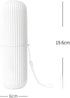 Toothbrush Travel Case, Portable Toothbrush Cup Case Box Container Plastic Travel Toothbrush Case Toothbrush Holders for Traveling(White)...