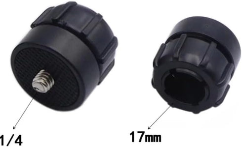 2 Pack 1/4 Screw to 17mm Ball Mount Base Mount Stand Interface Socket Joint for Tripod DV Camera Car Monitor GPS Phone Holder Clip Ring Light Hose...