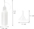 XYSMZM 12 Pcs 0.5 Ounce Precision Tip Applicator Bottles, 15ML Needle Tip Glue Bottles for DIY Paper Quilling Craft, with 2 Mini Funnel, White Lid...