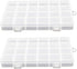 2PCS Clear Plastic Organizer Box, Component Storage Box,24 Fixed Grids Storage Container Jewelry Box for Beads Art DIY Crafts Jewelry Fishing Tack...