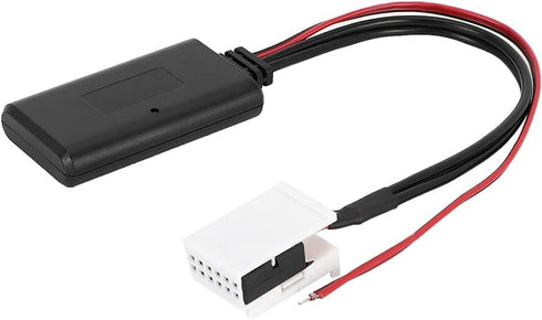 Acouto Car Radio Adapter Cable Black Plastic 12Pin Bluetooth Module Wireless Radio Stereo Aux Cable Adapter Aux Cable Stereo Adapter Cable...