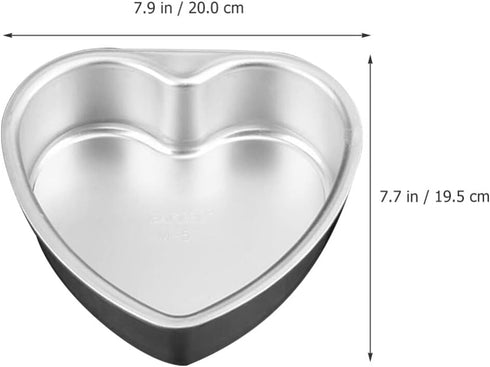 PATKAW Heart Cake Mold Aluminum Alloy Cake Pan Non Stick Baking Molds Cheesecake Making Pan Diy Cake Oven Pans for Wedding Birthday Party Bakeware...
