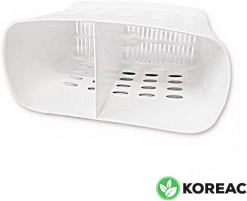 KOREAC_ Kitchen Storage Chopsticks Holder Basket for Dishwashers L6.3” X H5.3” X W3” Plastic Drain Rack/Capacity 2 Divided Compartments...