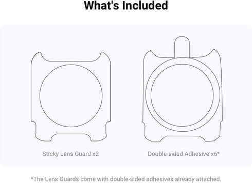 Sticky Lens Guards for Insta360 ONE RS/R Lens Guards for Dual-Lens 360 Mod Insta 360 ONE R/RS Protector Action Camera Accessory...