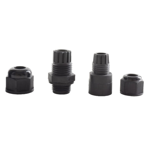 4Pcs PG9 Mini Waterproof Electrical Junction Boxes 2Pin Outdoor Electrical Boxes Cable Connector for Tunnel, Tree String, IP68 Junction Box Wire R...
