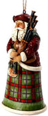 Jim Shore Heartwood Creek Scottish Santa Stone Resin Hanging Ornament, 4.75”, Christmas...