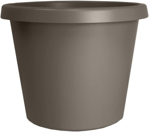 The HC Companies 10 Inch Round Prima Planter - Plastic Plant Pot with Rolled Rim for Indoor Outdoor Plants Flowers Herbs, Cappuccino...