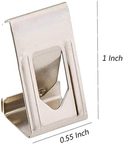 TBWHL 3D Prtiner Glass Bed Clips Swiss Metal Small Picture Photo Frame Spring Turn Clip Hanger Silver Tone Size 1 inch x 0.55 Inch / 26 mm x 14 mm...