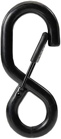 US Cargo Control Heavy Duty Black Vinyl Coated S-Hook w/Keeper...
