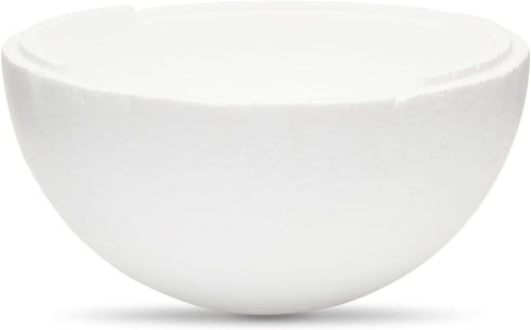 Juvale White Half Sphere Foam Ball for DIY Crafts, Large Hollow Dome for Art Supplies (11.4 x 6 in Half Foam Balls for Crafts)...