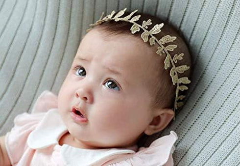 4pcs Lace Bows Baby Headbands for Baby Girl Headbands Hair Accessories - Soft Elastic Flower Bows Hair Band...