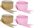 Pink and Dark Metallic Gold Crepe Paper Streamers; Made in USA...