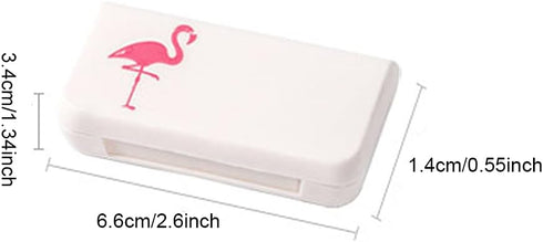 Daily Pill Box Case Waterproof Medicine Organizer Vitamin Holder Mini Pill Medicine Container for Travel Use -3 Compartments-Cactus...