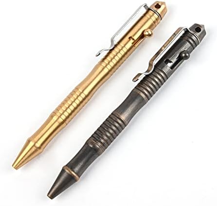 SMOOTHERPRO Solid Brass Bolt Action Pen Refillable Retractable Heavy Duty for Tremor Parkinson Arthritic Business Office Signature Writing EDC Gif...