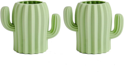 Silicone Pen Holder Cactus Pencil Holder Cute Pens Cup for Desk for Kids Office Decor Desk Accessories Pen Pot Desk Organizer (Green,2 Pack)...
