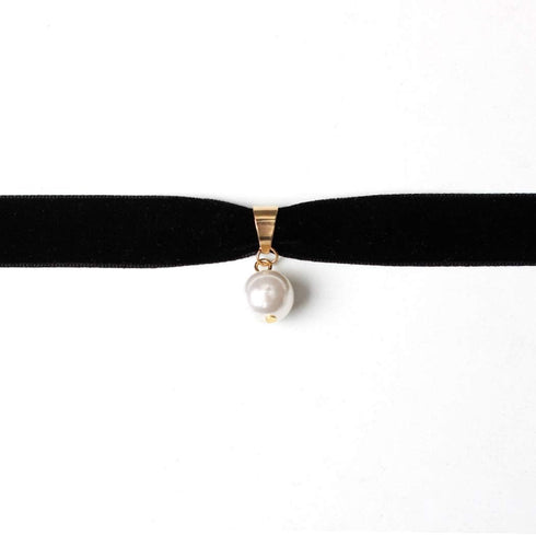 JAKAWIN Pearl Choker Necklace Adjustable Black Collar Necklaces for Women NK130 (A-Pearl)...