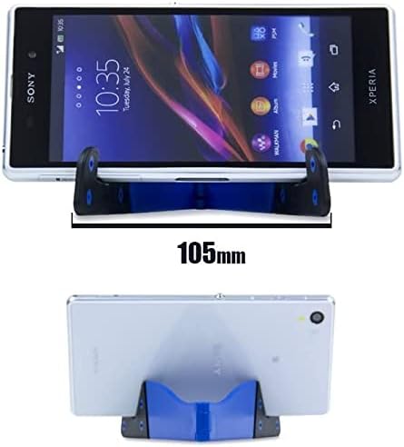Smart Phone and Tablet Stand - Foldable Vertical and Horizontal Mount for iPhone / iPad / Samsung Galaxy / HTC One and all Mobile Phones Blue...