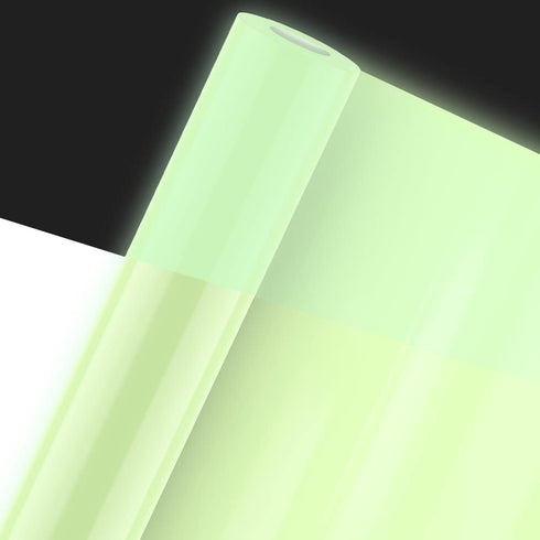 VViViD DECO65 Glow in The Dark Permanent Adhesive Craft 12 Inches x 4 Feet Vinyl Roll Including Free 12 Inches x 12 Inches Transfer Paper Sheet...