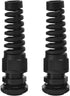 Strain Relief Cord Connector, CGELE 2 Pack NPT 1/2" Waterproof Cable Gland Cord Grip Spiral Adjustable Connector Strain Relief Cord Connectors Joi...